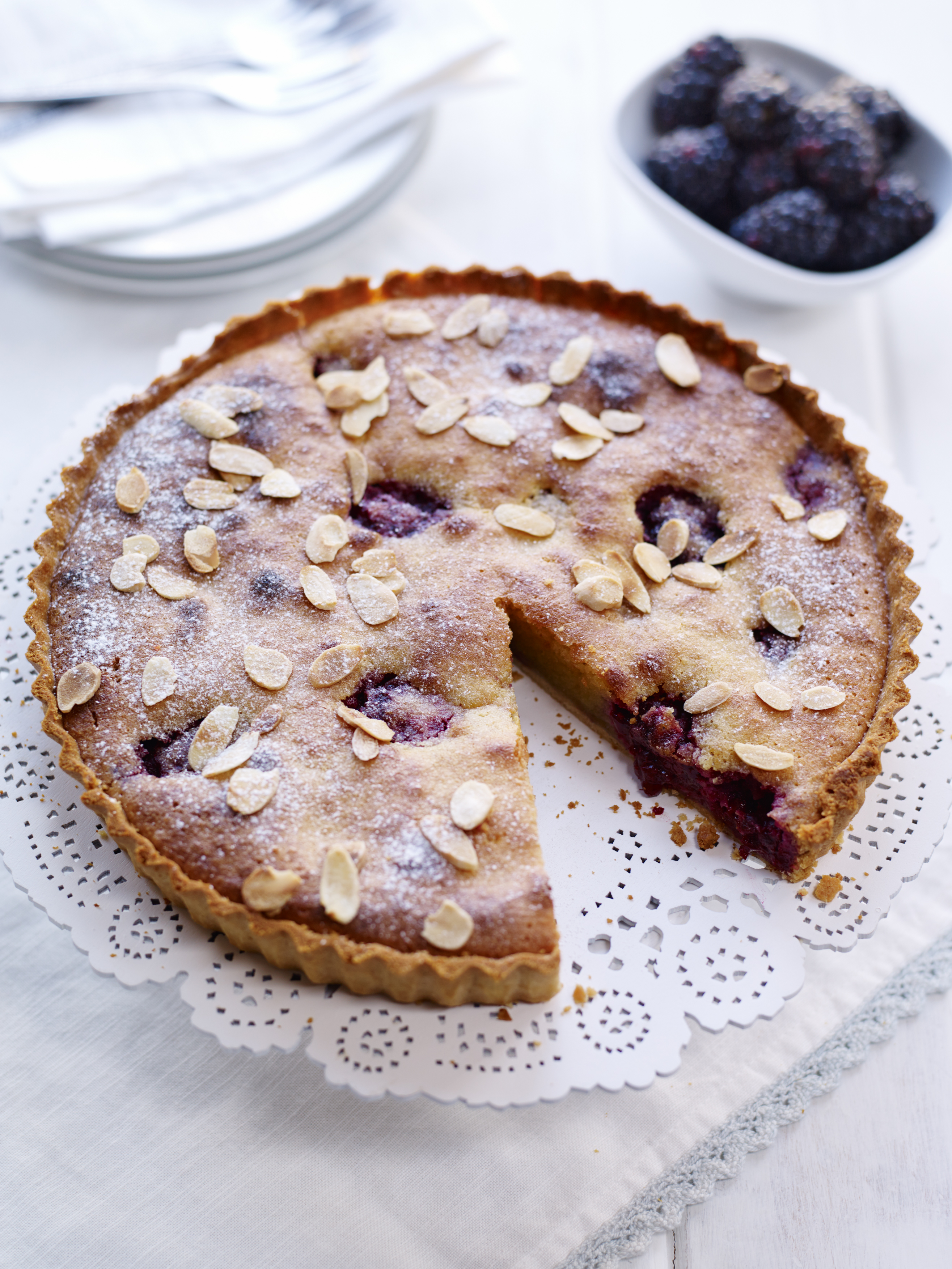 Fig Tart with Almond Cream and Sweet Pastry Crust - Striped Spatula