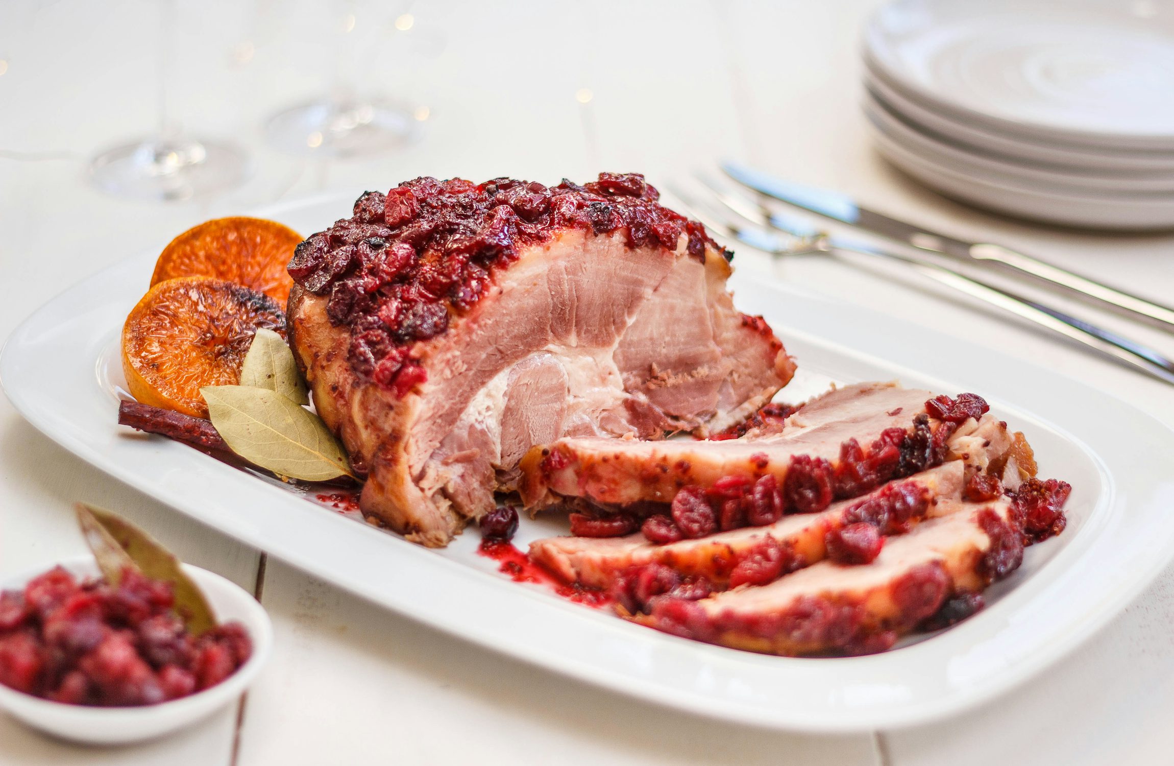 Cranberry Glazed Christmas Ham