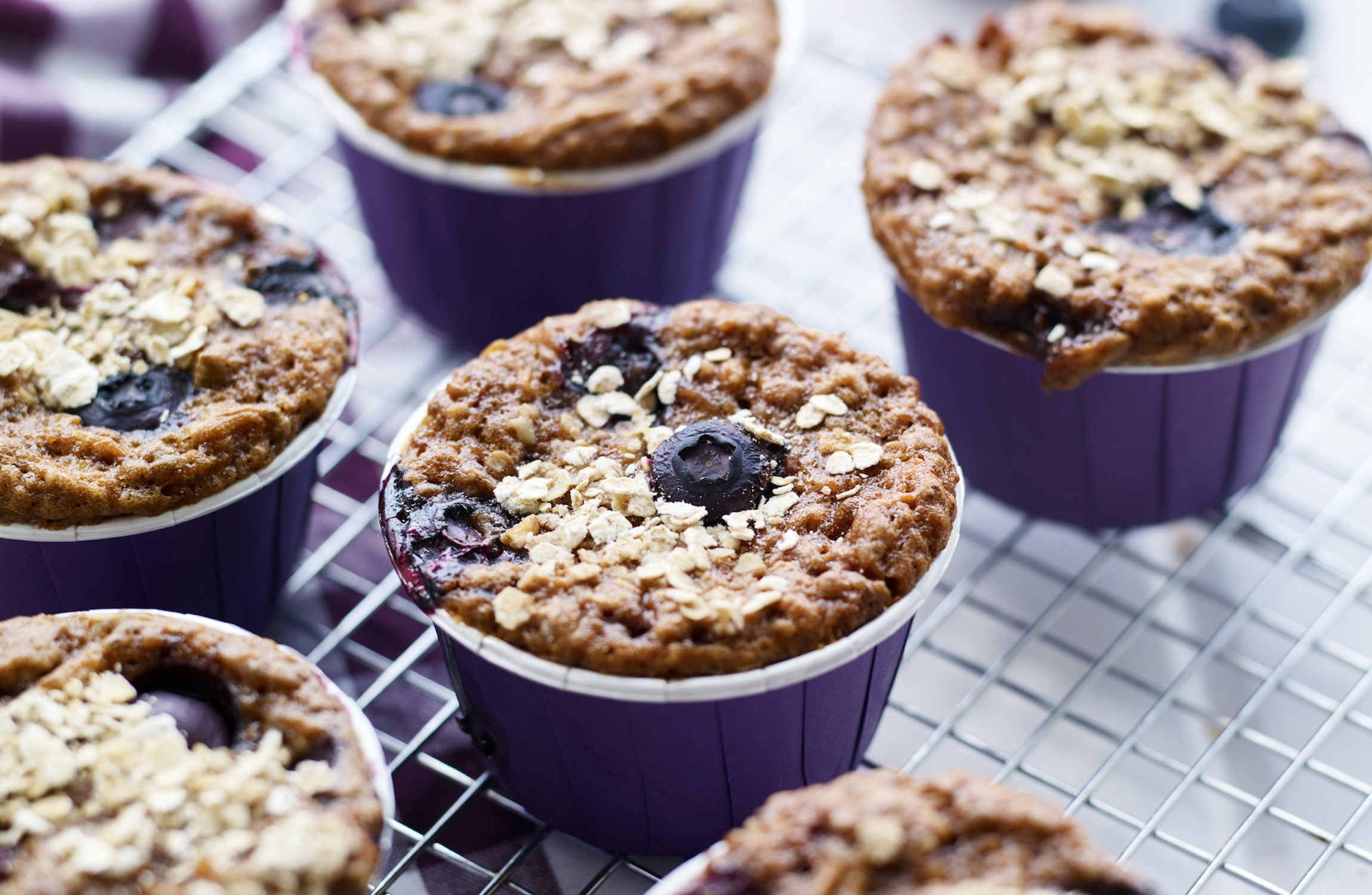 Healthy Chia & Blueberry Muffins