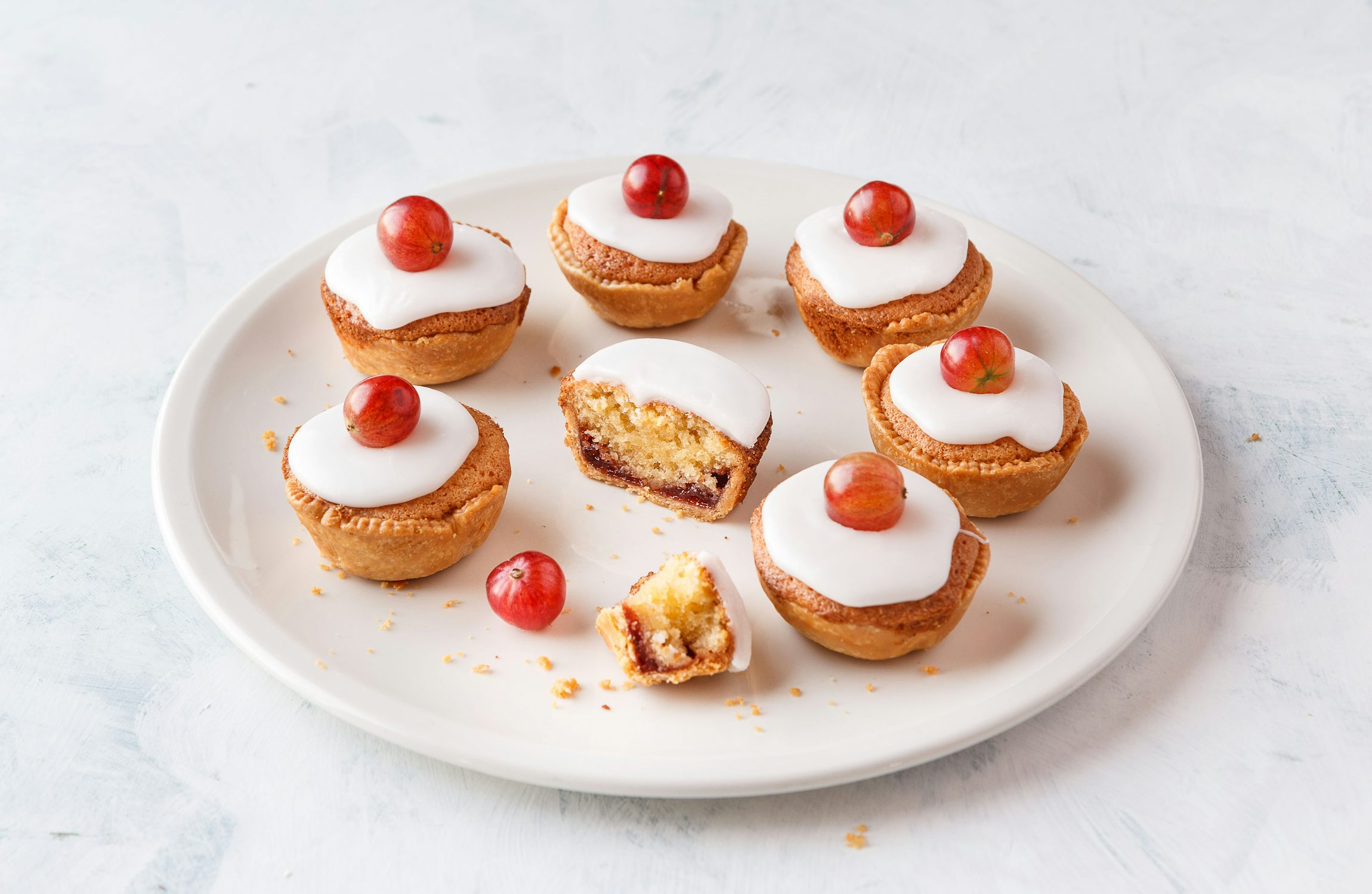 BerryWorld | Red Gooseberry Bakewell Tarts recipe