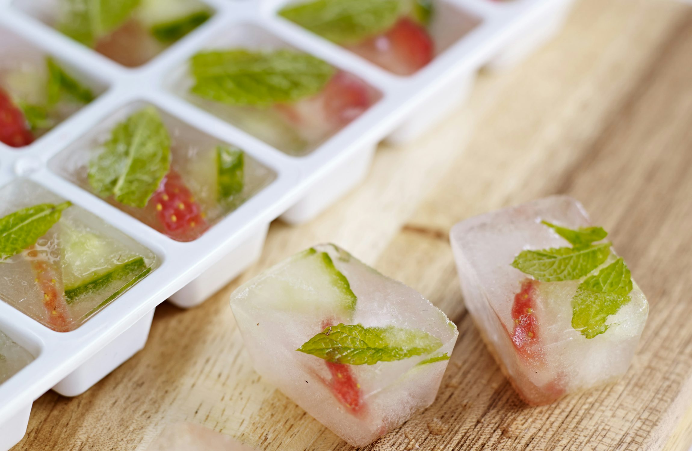 Strawberry & Mint Ice Cubes