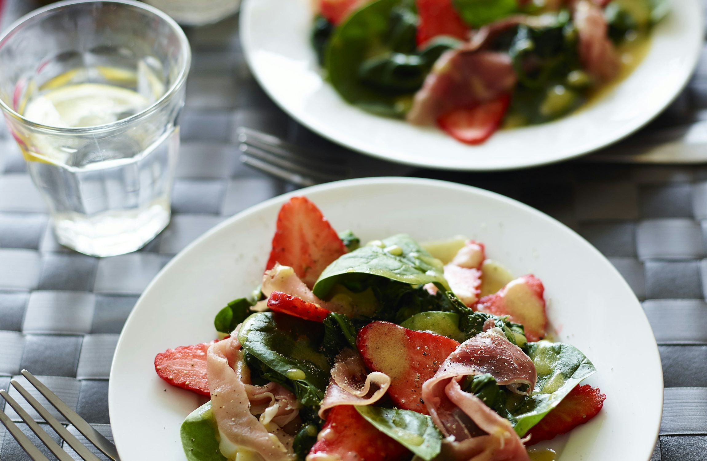 Strawberry, Spinach & Bayonne Ham Salad