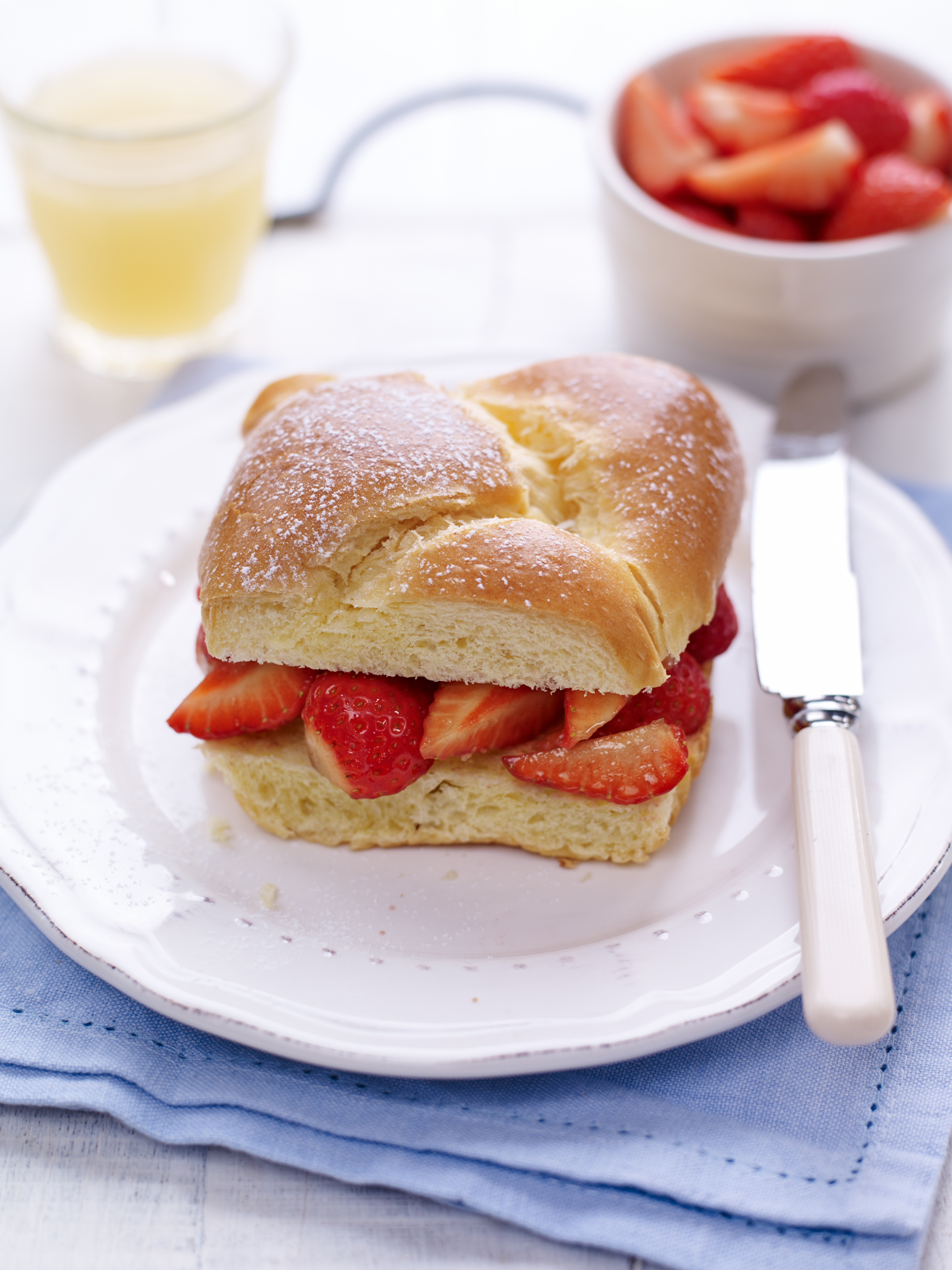 Strawberry Toasted Brioche Sandwich recipe BerryWorld