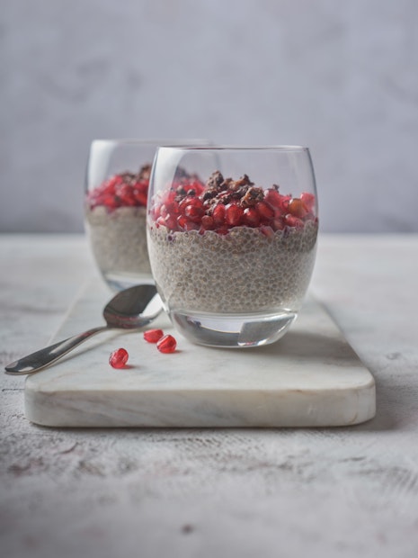 ViewPomegranate & chia pudding