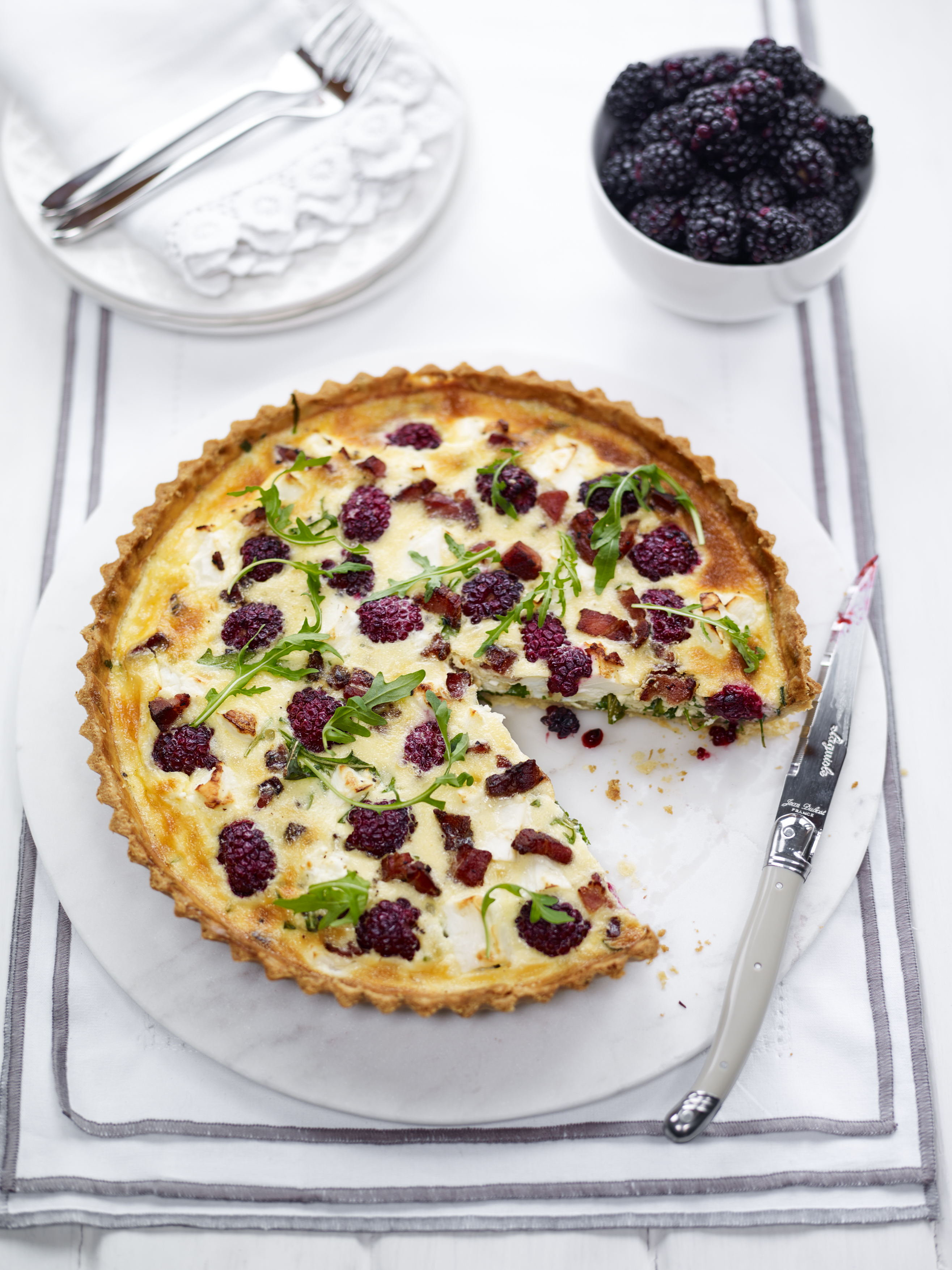 Blackberry & Goats Cheese Quiche recipe BerryWorld