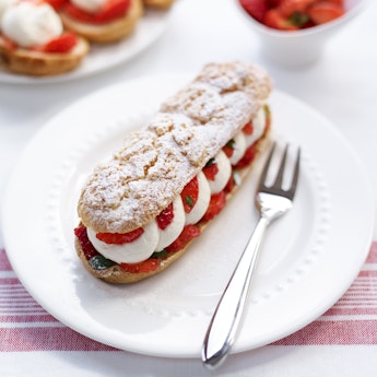 Strawberry & Thyme Eclairs