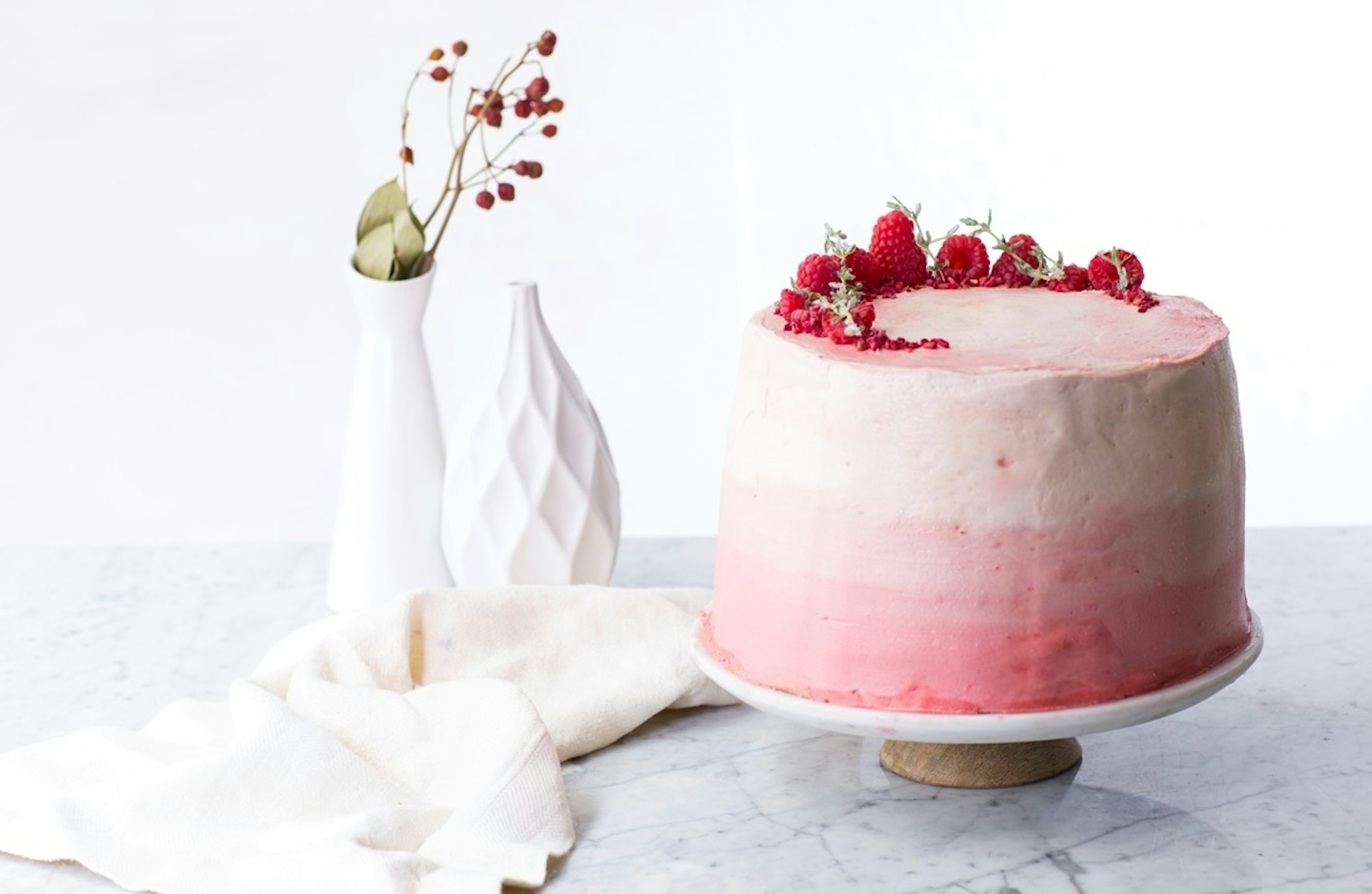 Ombre Raspberry Cake
