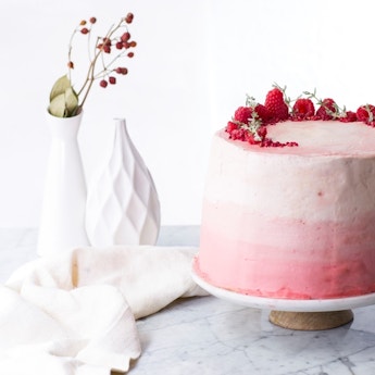 Ombre Raspberry Cake