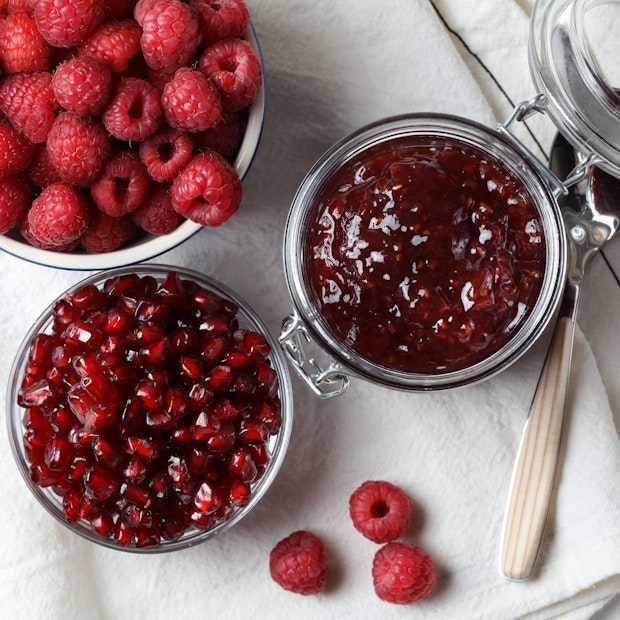 ViewRaspberry & pomegranate chia jam