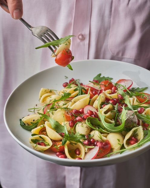 ViewPomegranate pasta salad