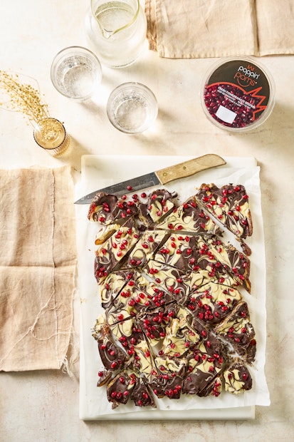 ViewPomegranate topped date bark