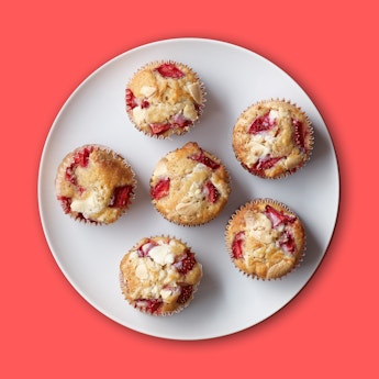 Strawberry & White Choc Muffins