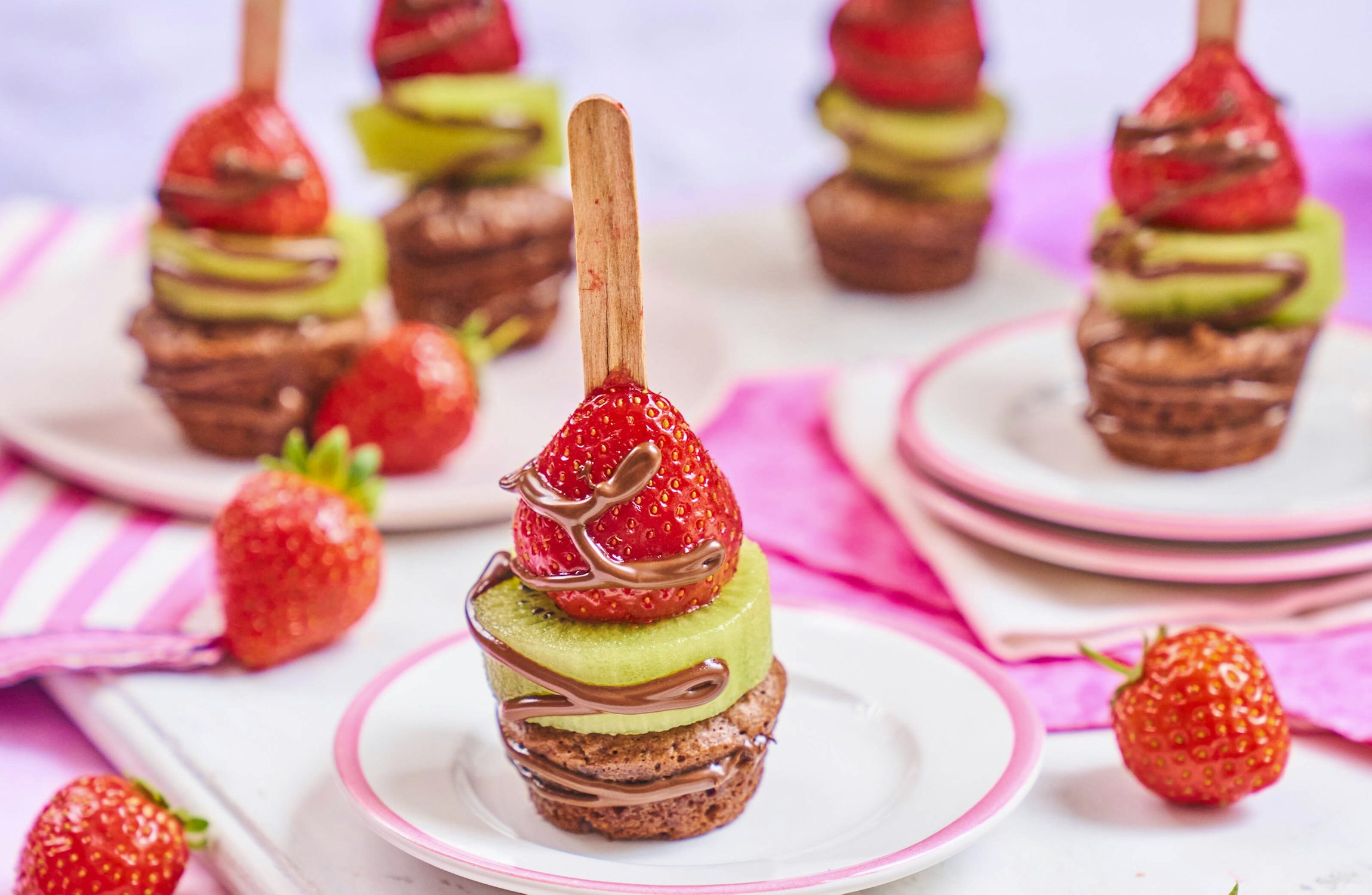Strawberry & beets brownie rockets