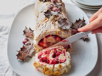 Picture of Classy Cranberry Merry-ingue Roulade