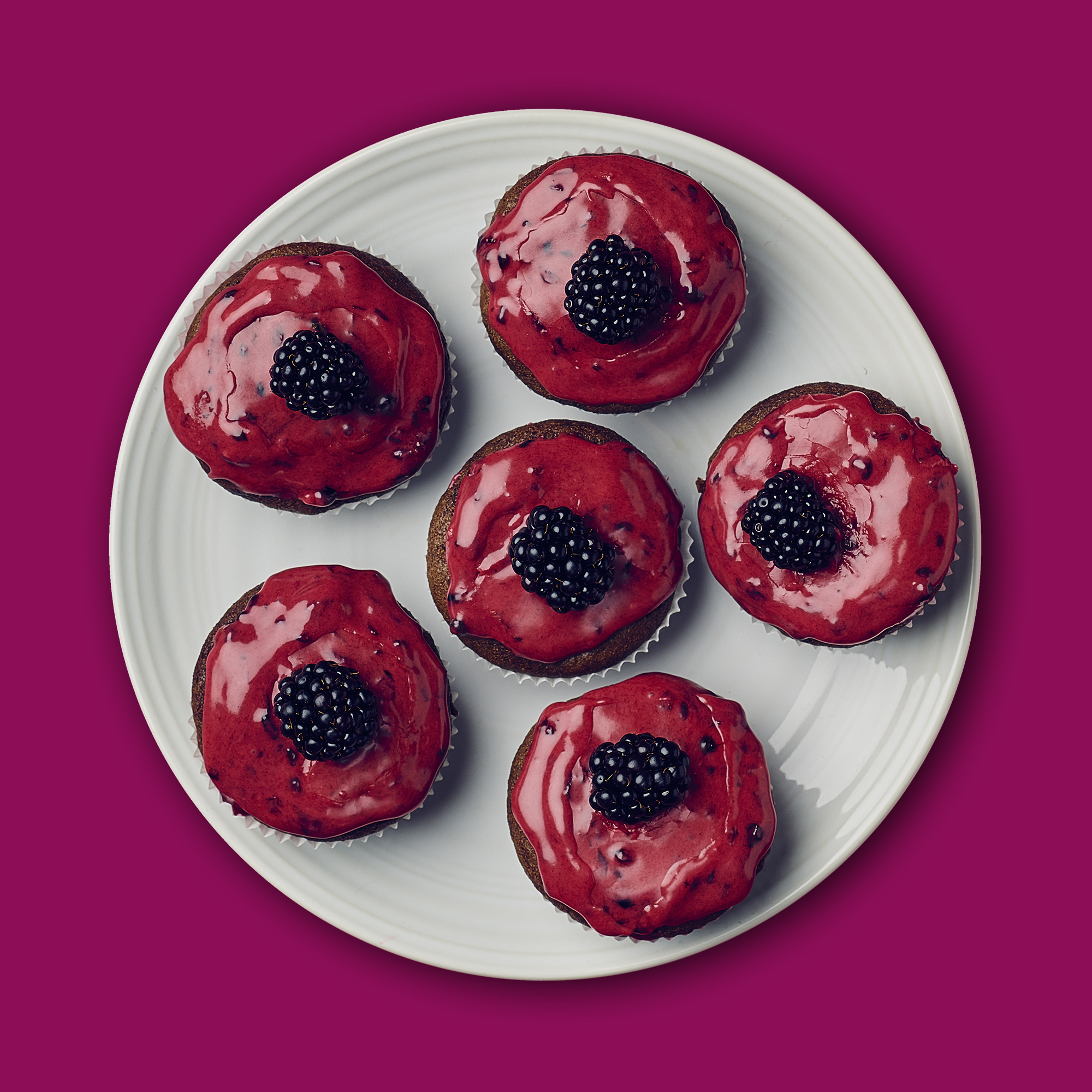 Picture of Vegan-licious Blackberry Cupcakes