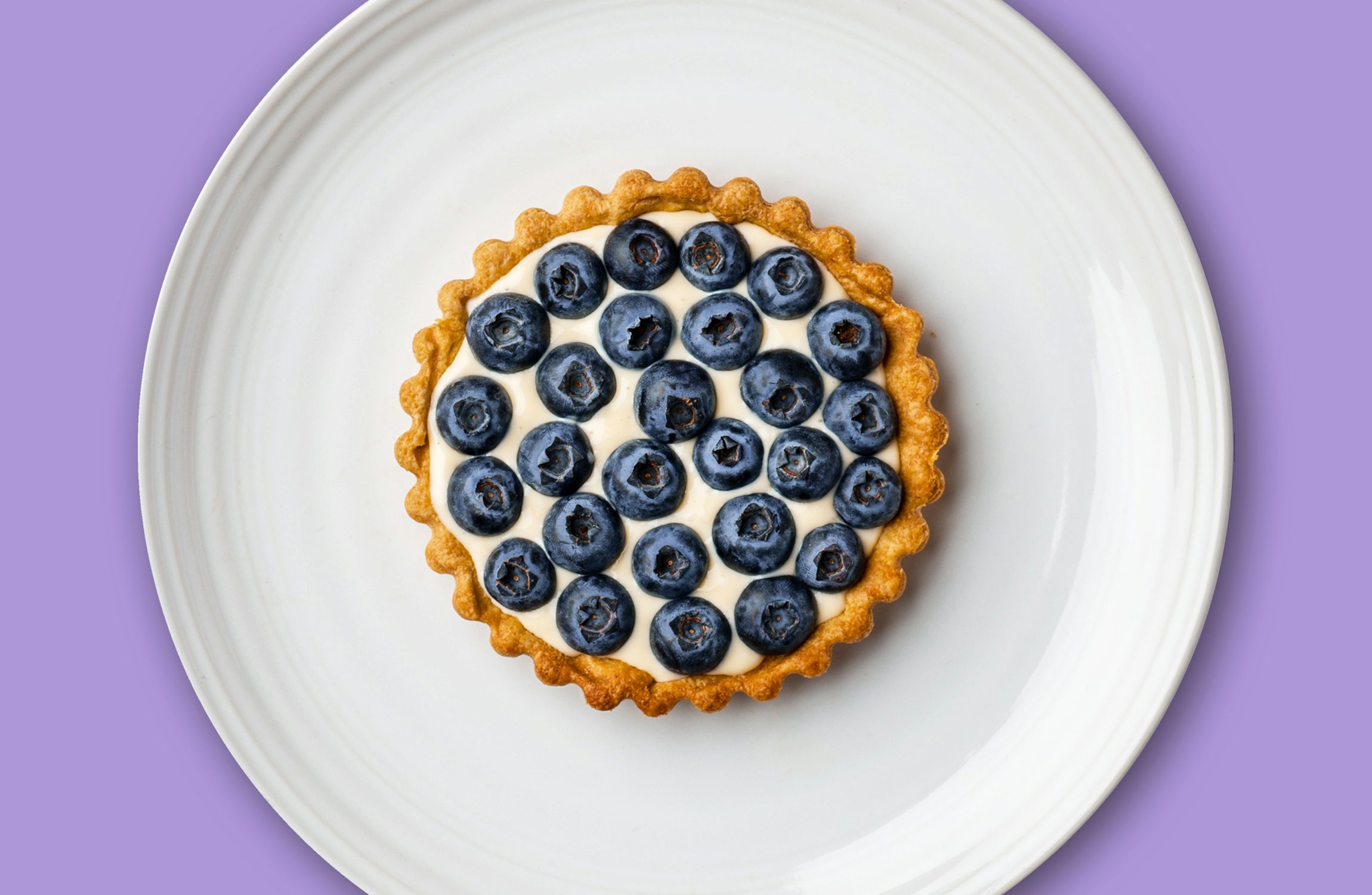 Peek-a-Blue(berry) Custard Tart