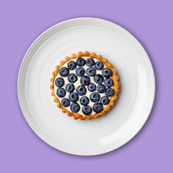 Peek-a-Blue(berry) Custard Tart