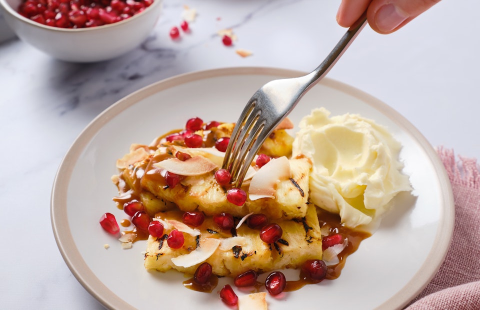 ViewCaramelized Caribbean Pineapple with Mascarpone Cream Recipe