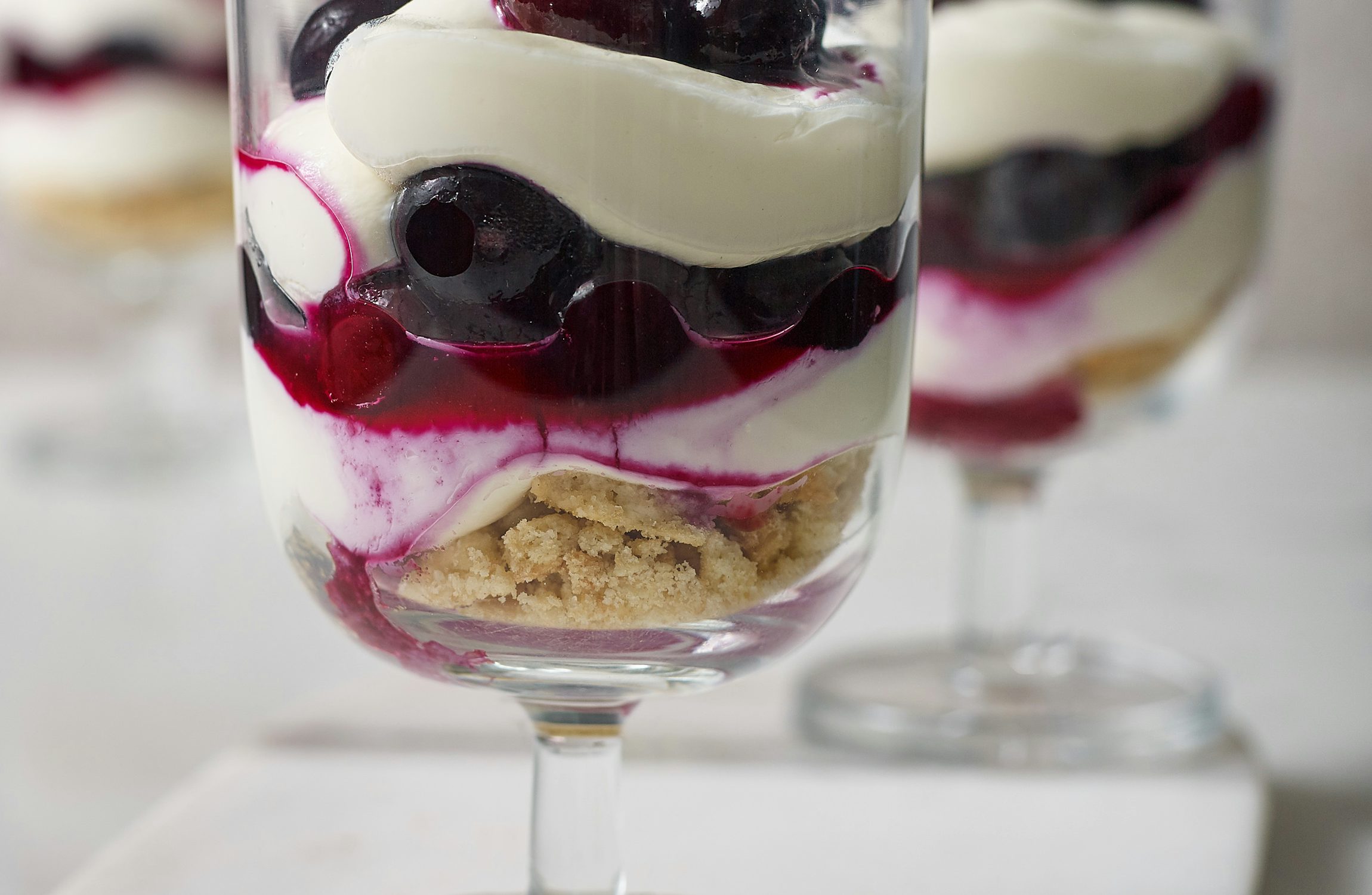 Low Fat Blueberry Cheesecake Layer