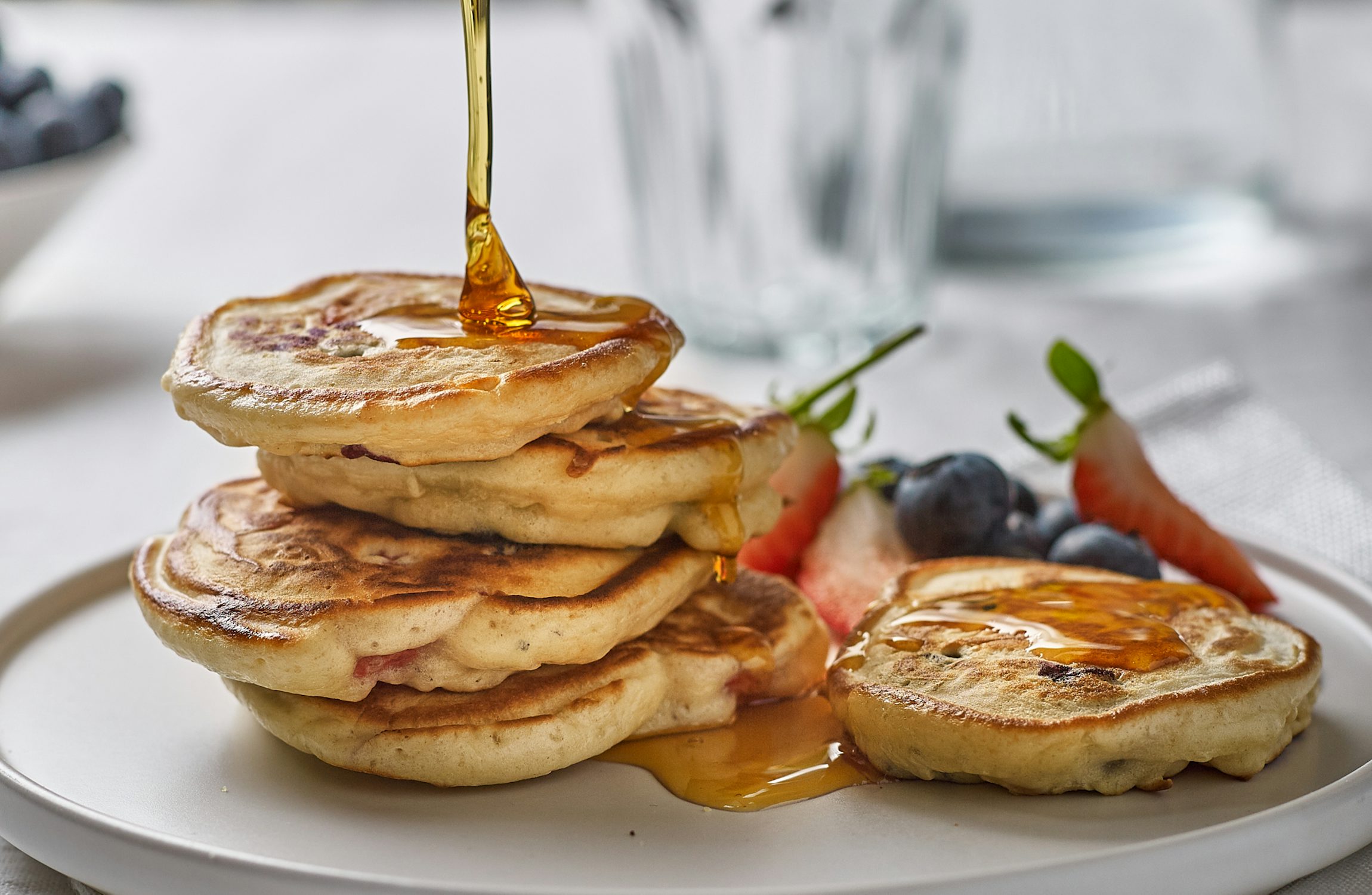 Strawberry, Blueberry & Cinna-mini Pancakes