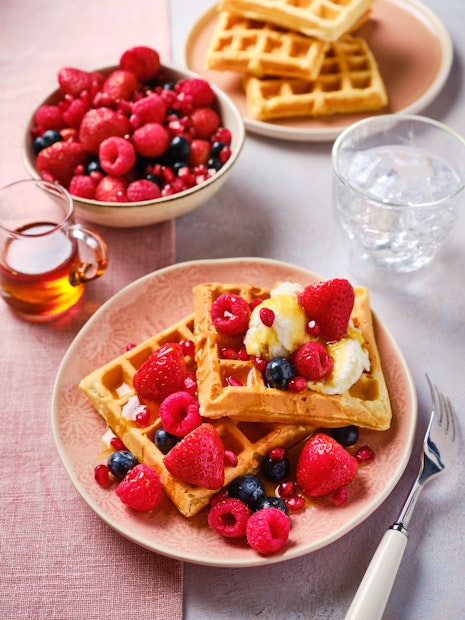 ViewRicotta & Pomegranate Waffles Recipe