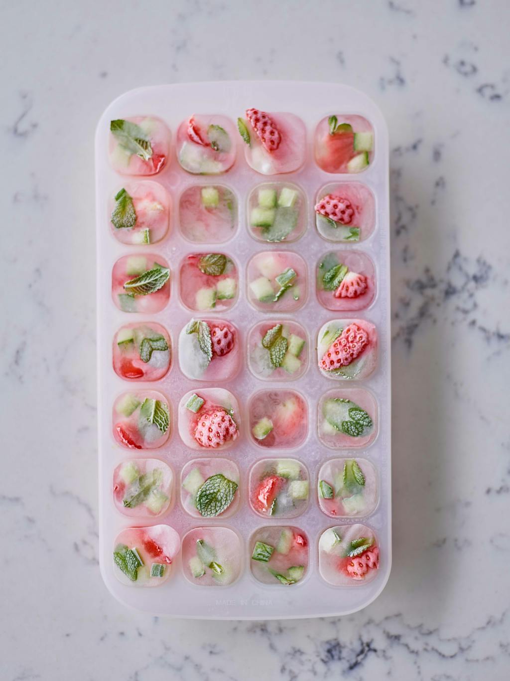 Strawberry mint ice cubes main WEB
